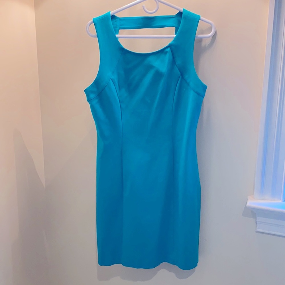 ✅DKNY dress!  Size 10. Teal/turquoise color. Zip up side. Worn 1-2 times!
